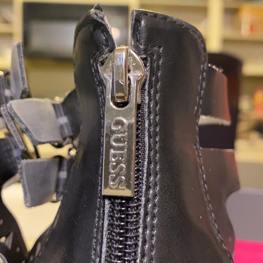 Guess Triangle Open-Toed Buckled/Zippered Heels - image 6